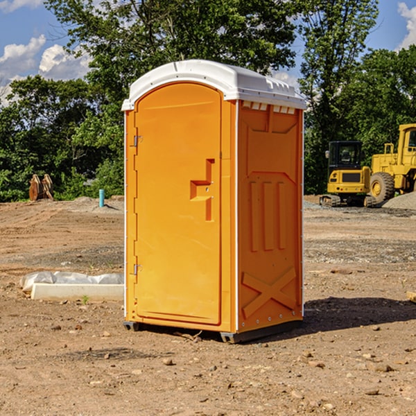 how often are the porta potties cleaned and serviced during a rental period in Hollow Creek KY